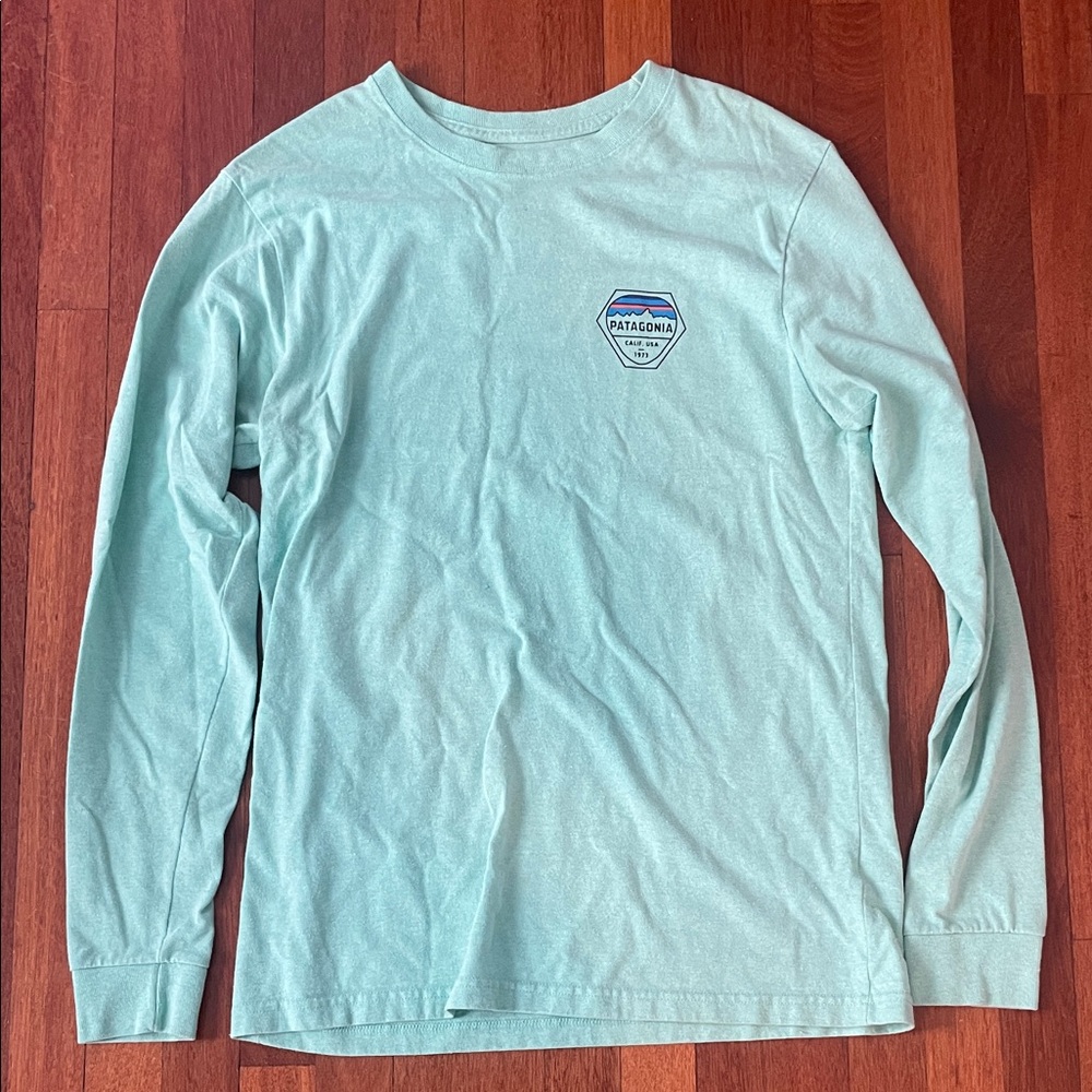 Patagonia Mint Green Long Sleeve Tee